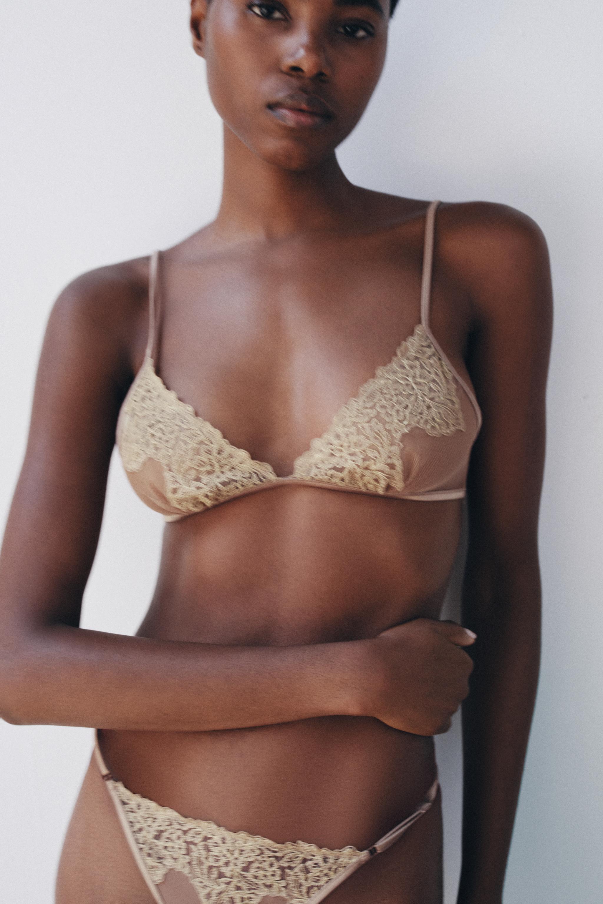 LACE MESH BRA